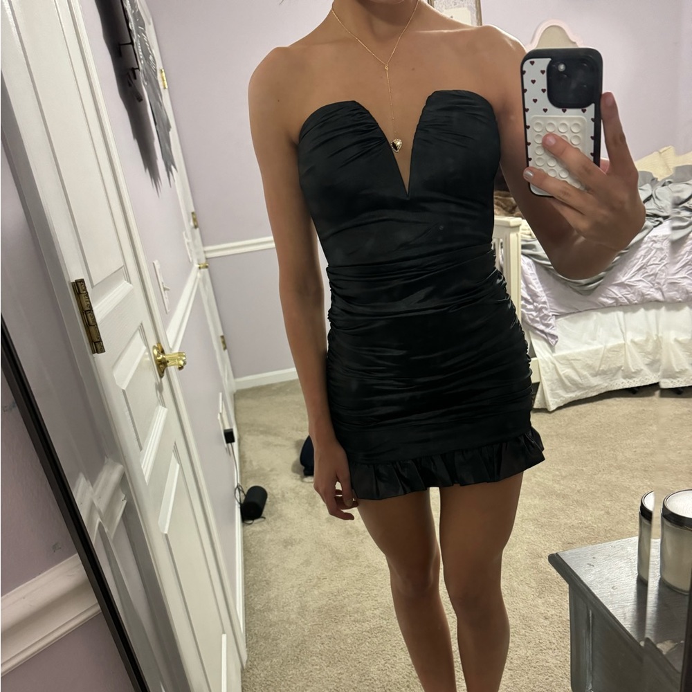 Black mini dress